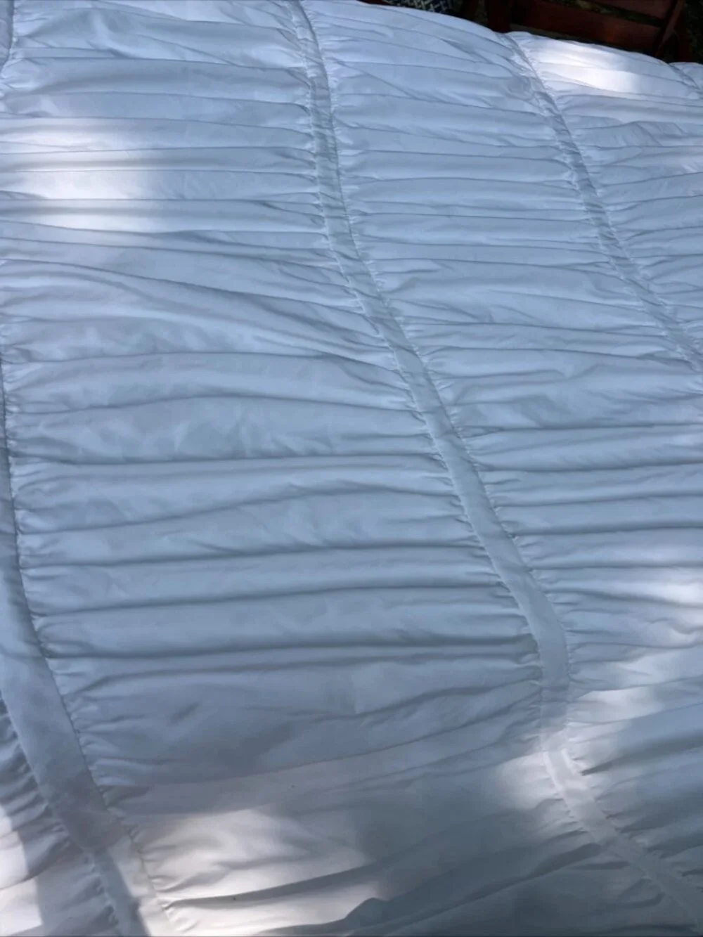 Pottery Barn Teen Ruched White bedspread white glam twin dorm